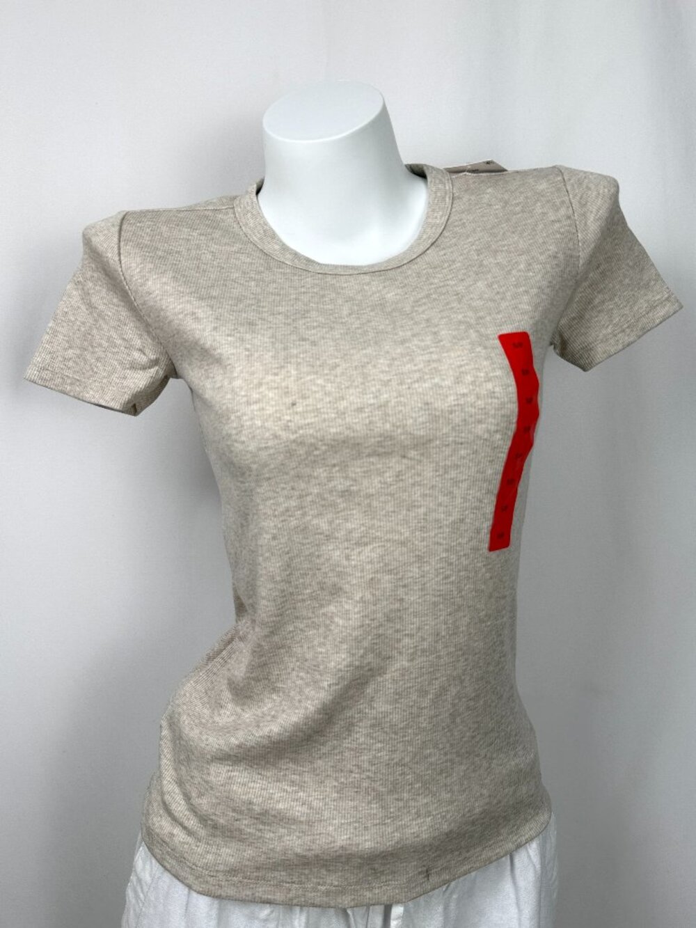 🔥4 for $20🔥George Womens Ribbed Short Sleeve T-Shirt Beige S NWT